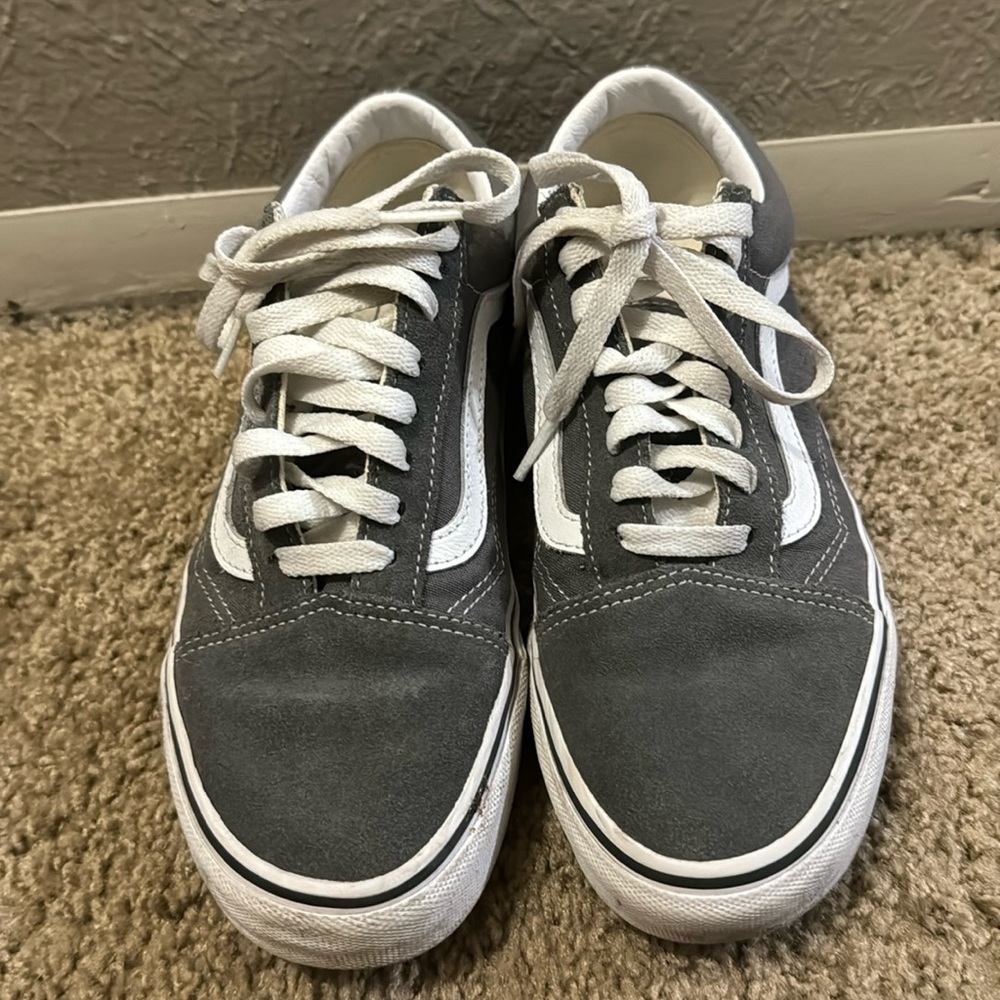 Dark grey vans woman size 8 mens size 6.5